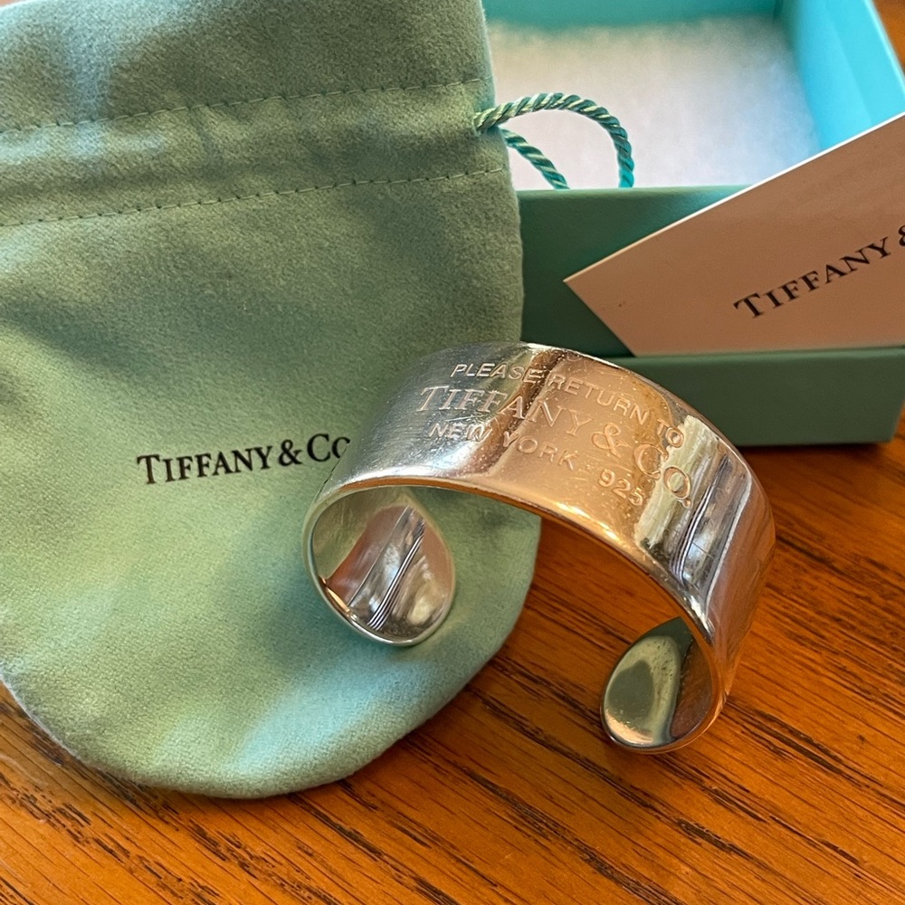 Tiffany thick sterling silver cuff